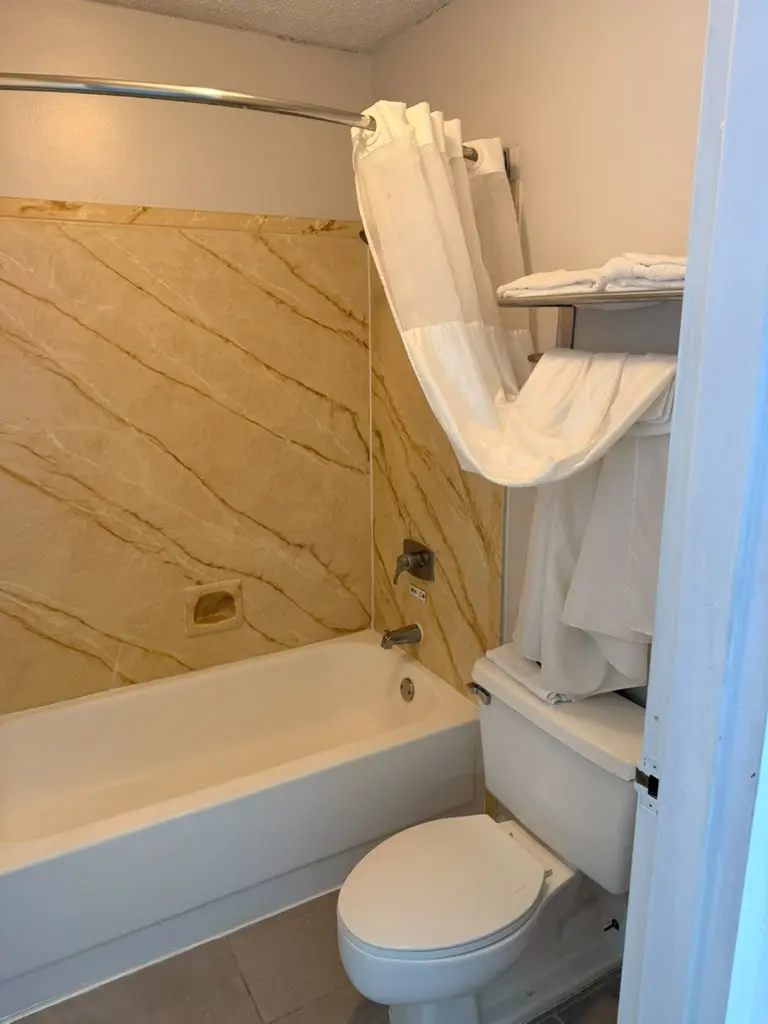 Non-smoking double-bed suite bathroom