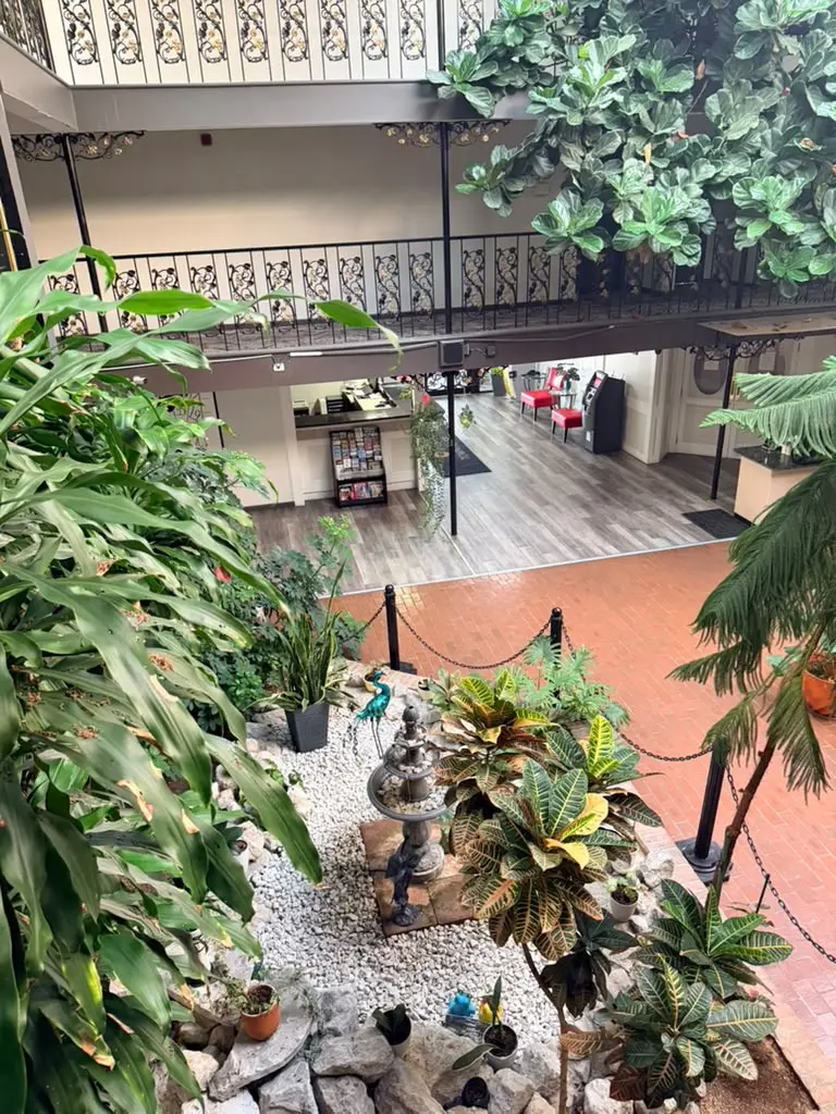 Atrium and public areas at Garden Cove Hotel Suites